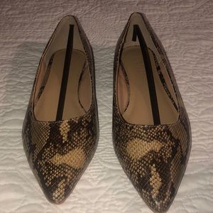 Faux Snake Print Shoes